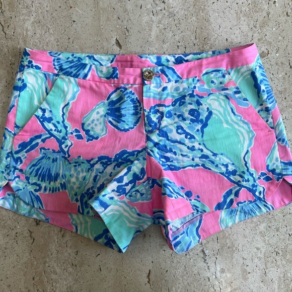 Lilly Pulitzer Adie Pink Pout Barefoot Princess Short Size 00 - Picture 1 of 6